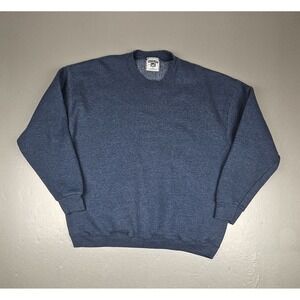 Vintage Lee Heavyweight Sweatshirt Mens XL Vintage 80s Blue Crewneck Sweater